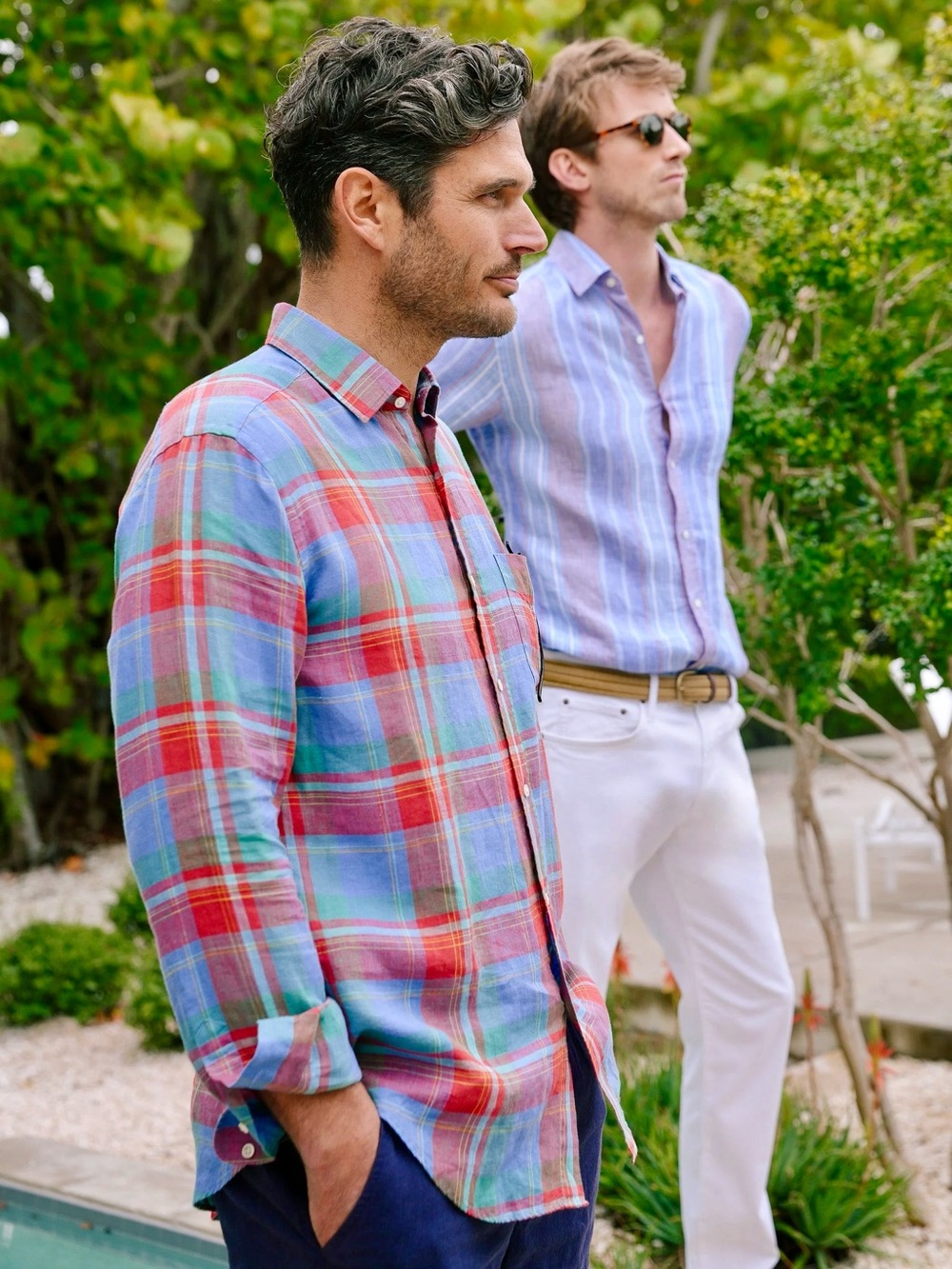 J.MELAUGHIN - Gramercy Linen Shirt - Size M